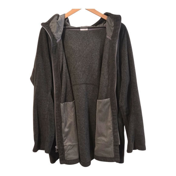 Columbia Benton Springs II Charcoal Gray Fleece Long Zip-Up Hoodie Jacket 2X - Picture 5 of 9